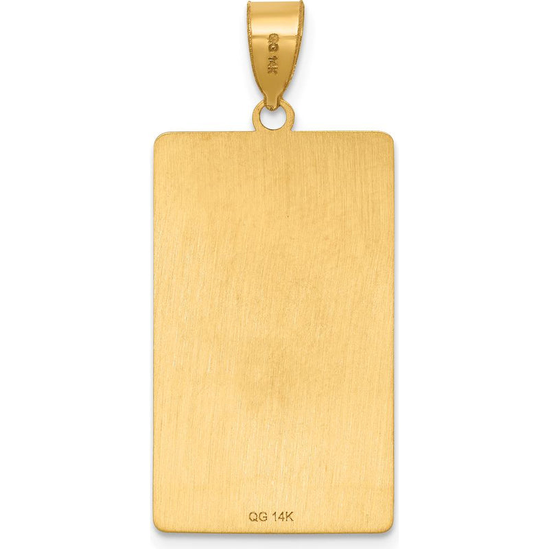 14K Yellow Gold "The Chariot" Tarot Card Pendant - Symbol of Strength and Victory by Oro Pregiato