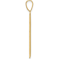 14K Yellow Gold "The Hanged Man" Tarot Card Pendant with Polished Finish by Oro Pregiato