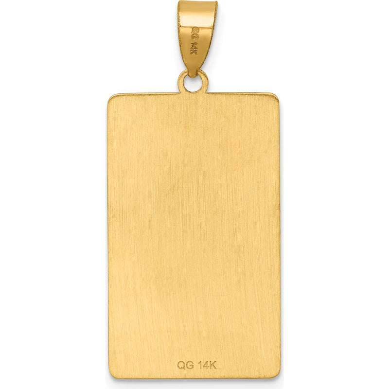 14K Yellow Gold "The Hanged Man" Tarot Card Pendant with Polished Finish by Oro Pregiato