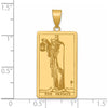 14K Yellow Gold "The Hermit" Tarot Card Pendant - 36mm Length by Oro Pregiato