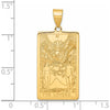 14K Yellow Gold "The Lovers" Tarot Card Pendant - Polished Finish with Textured Detail by Oro Pregiato