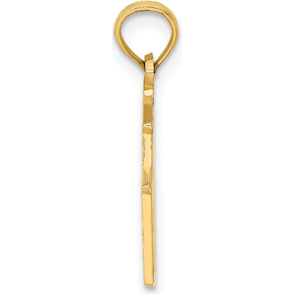 14K Yellow Gold The Manse Bed and Breakfast Cape May NJ Charm - Polished & Textured Design by Oro Pregiato