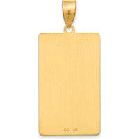 14K Yellow Gold The Moon Tarot Card Pendant - Symbolic Spiritual Jewelry by Oro Pregiato