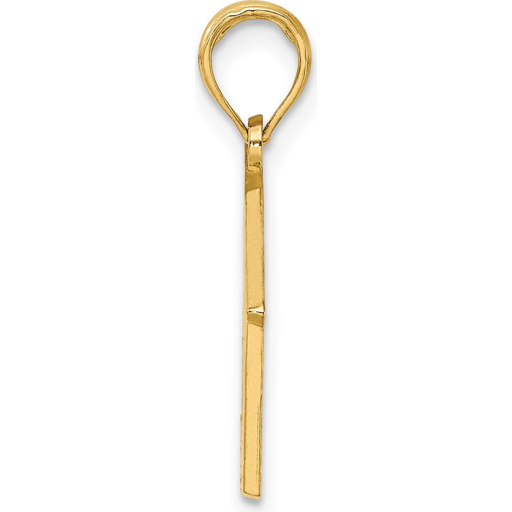 14K Yellow Gold The Pink House Cape May NJ Pendant Charm - Detailed Textured Design by Oro Pregiato