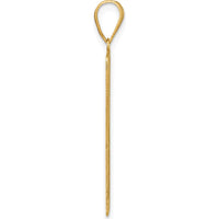 14K Yellow Gold "The Sun" Tarot Card Pendant - Spiritual Charm with Polished Finish by Oro Pregiato