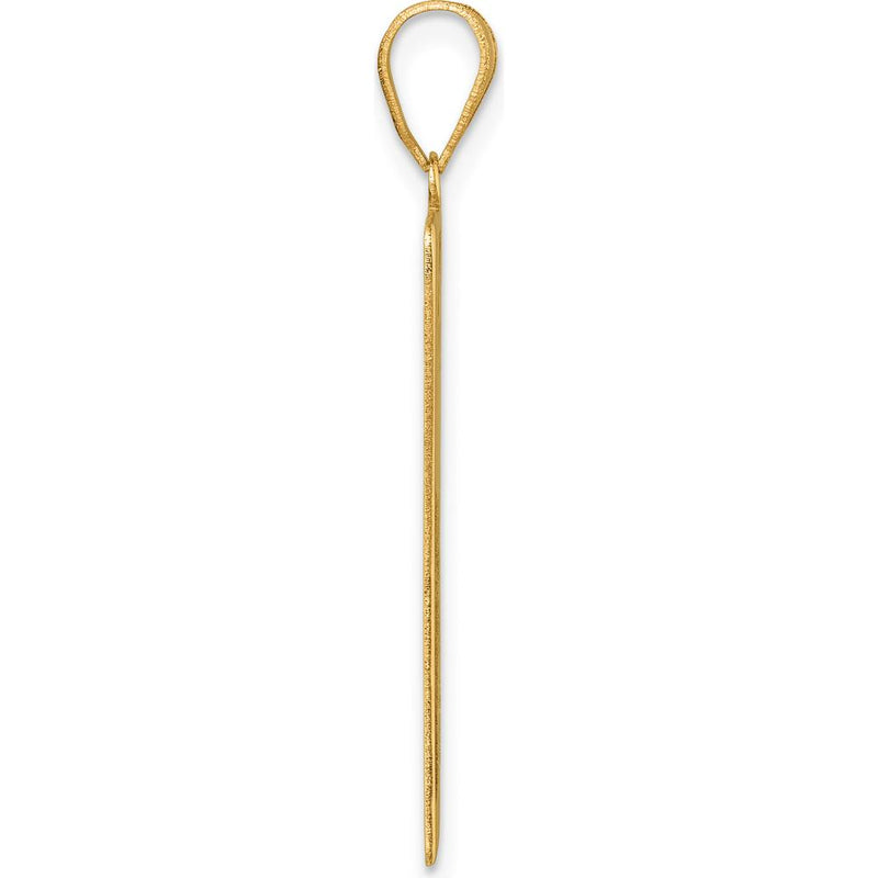 14K Yellow Gold "The Sun" Tarot Card Pendant - Spiritual Charm with Polished Finish by Oro Pregiato