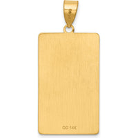 14K Yellow Gold "The Sun" Tarot Card Pendant - Spiritual Charm with Polished Finish by Oro Pregiato