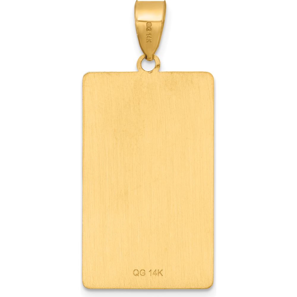 タロットTheTowerペンダントトップ 14K Yellow Gold The Tower Tarot Card Pendant - Textured Gold Charm