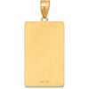 14K Yellow Gold The Tower Tarot Card Pendant - Textured Gold Charm by Oro Pregiato