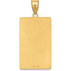 14K Yellow Gold The World Tarot Card Pendant with Intricate Textured Design by Oro Pregiato