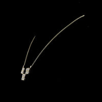 14K Yellow Gold Three-Flower Motif Necklace with Brilliant Round Cut Lab Diamonds - 6.46 Carat Total Diamond Weight - Covaloro Fine Jewelry