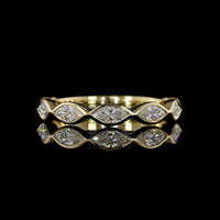 14K Yellow Gold Three-Quarter Eternity Band with East-West Bezel Set Marquise Lab Diamonds - 0.80 Carats Total Diamond Weight - Covaloro Fine Jewelry