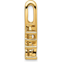 14K Yellow Gold Three-Stone Curved Bar Pendant Mounting - Customizable for Round Gems by Oro Pregiato