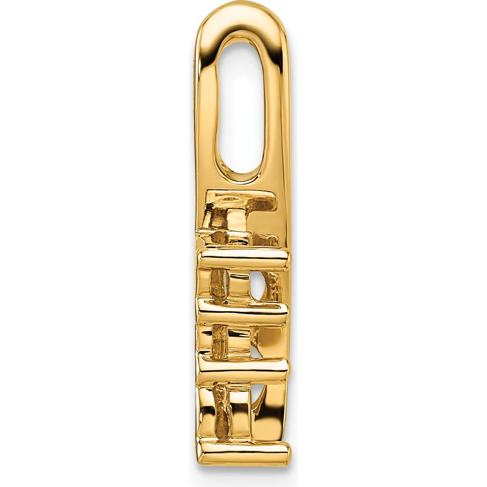 14K Yellow Gold Three-Stone Curved Bar Pendant Mounting - Customizable for Round Gems by Oro Pregiato