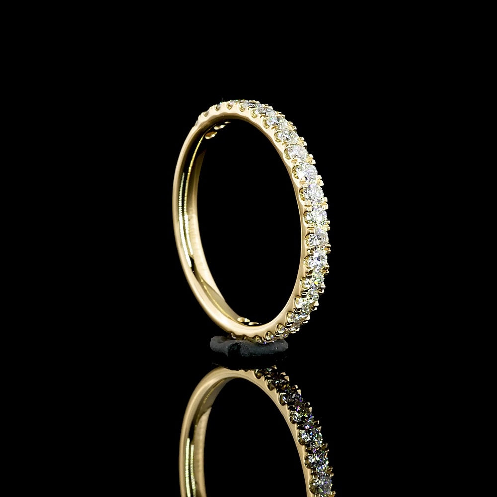14K Yellow Gold Three-Stone Engagement Ring with 1.59 Carat Round Brilliant Cut Lab Diamond and 0.62 Carat Side Diamonds - 2.21 Carat Total Weight GIA Certified F VS1 - Covaloro Fine Jewelry