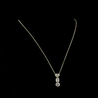 14K Yellow Gold Three-Stone North-South Pendant with Heart, Emerald Cut, and Round Lab Diamonds - 3.03 Total Carat Weight - Covaloro Fine Jewelry