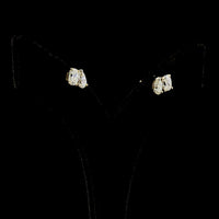 14K Yellow Gold Toi et Moi Earrings with Cushion Brilliant and Pear Shape Lab Diamonds - 2.05 Carat Total Diamond Weight - Covaloro Fine Jewelry
