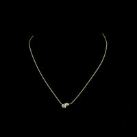 14K Yellow Gold Toi et Moi Necklace with Pear and Marquise Cut Lab Diamonds in Bezel Settings - 0.41 Carat Total Diamond Weight - Covaloro Fine Jewelry
