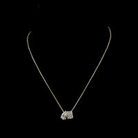 14K Yellow Gold Toi et Moi Pendant with 2.01 Carat Radiant Cut Lab Diamond and 1.51 Carat Pear Shaped Lab Diamond - 3.52 Carat Total Weight - Covaloro Fine Jewelry