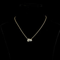 14K Yellow Gold Toi et Moi Pendant with Bezel Set Pear Shape Lab Diamond (1.50ct) and Bezel Set Second Lab Diamond (1.01ct) - 2.51 Carats Total Diamond Weight - Covaloro Fine Jewelry