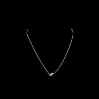 14K Yellow Gold Toi et Moi Pendant with Inclined Marquise and Pear Shaped Lab Grown Diamonds - 0.39 Carat Total Weight - Covaloro Fine Jewelry