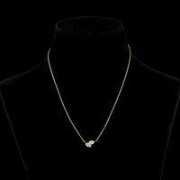 14K Yellow Gold Toi et Moi Pendant with Marquise and Pear Cut Lab Diamonds - 0.41 Carat Total Weight, E-F VS Clarity - Covaloro Fine Jewelry