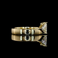 14K Yellow Gold Toi et Moi Ring with Trillion Cut Lab Diamonds - 1.00 Carat Total Weight, E-F Color VS1 Clarity - Covaloro Fine Jewelry