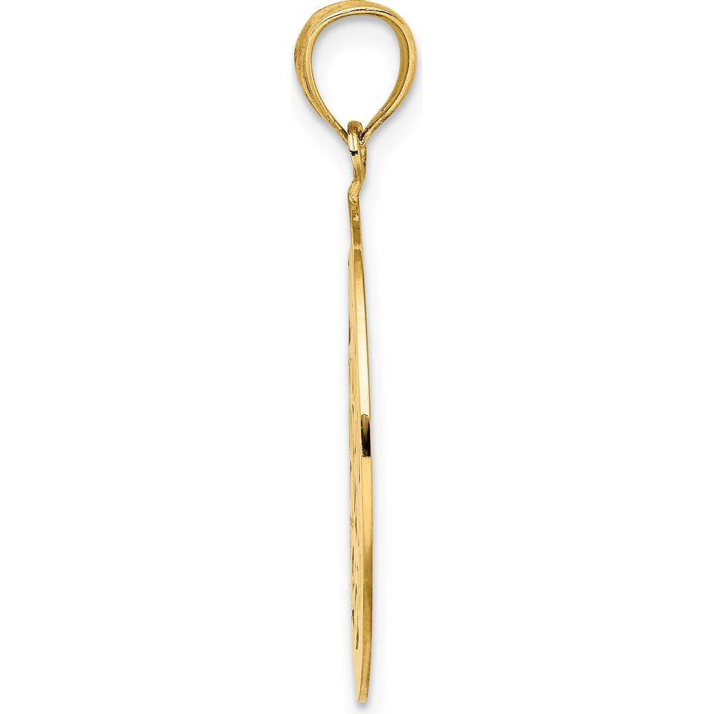 14K Yellow Gold Tribal Star Charm Pendant - 22.8mm Length by Oro Pregiato