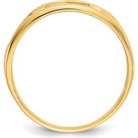 14K Yellow Gold Triple Dolphin Band Ring - 6mm Wide Solid Gold Themed Design by Oro Pregiato