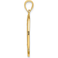 14K Yellow Gold Turks and Caicos Dolphin Sunset Scene Pendant by Oro Pregiato