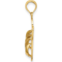 14K Yellow Gold Turks and Caicos Double Flip-Flop Charm - Reversible 3D Design by Oro Pregiato