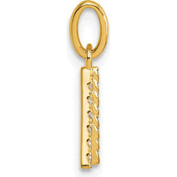 14K Yellow Gold Twisted "A" Diamond Initial Charm - 0.05 Carat Total Diamond Weight by Oro Pregiato