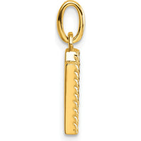 14K Yellow Gold Twisted Diamond Initial "N" Charm - 0.05 Carat Total Diamond Weight by Oro Pregiato