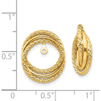14K Yellow Gold Twisted Fancy Earring Jackets - Polished Finish by 0