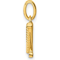 14K Yellow Gold Twisted Initial Z Pendant with Diamonds - 0.05 Carat Total Diamond Weight by Oro Pregiato