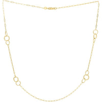 14K Yellow Gold Twisted Paperclip Necklace - 18" by Orozza Fine Jewelry