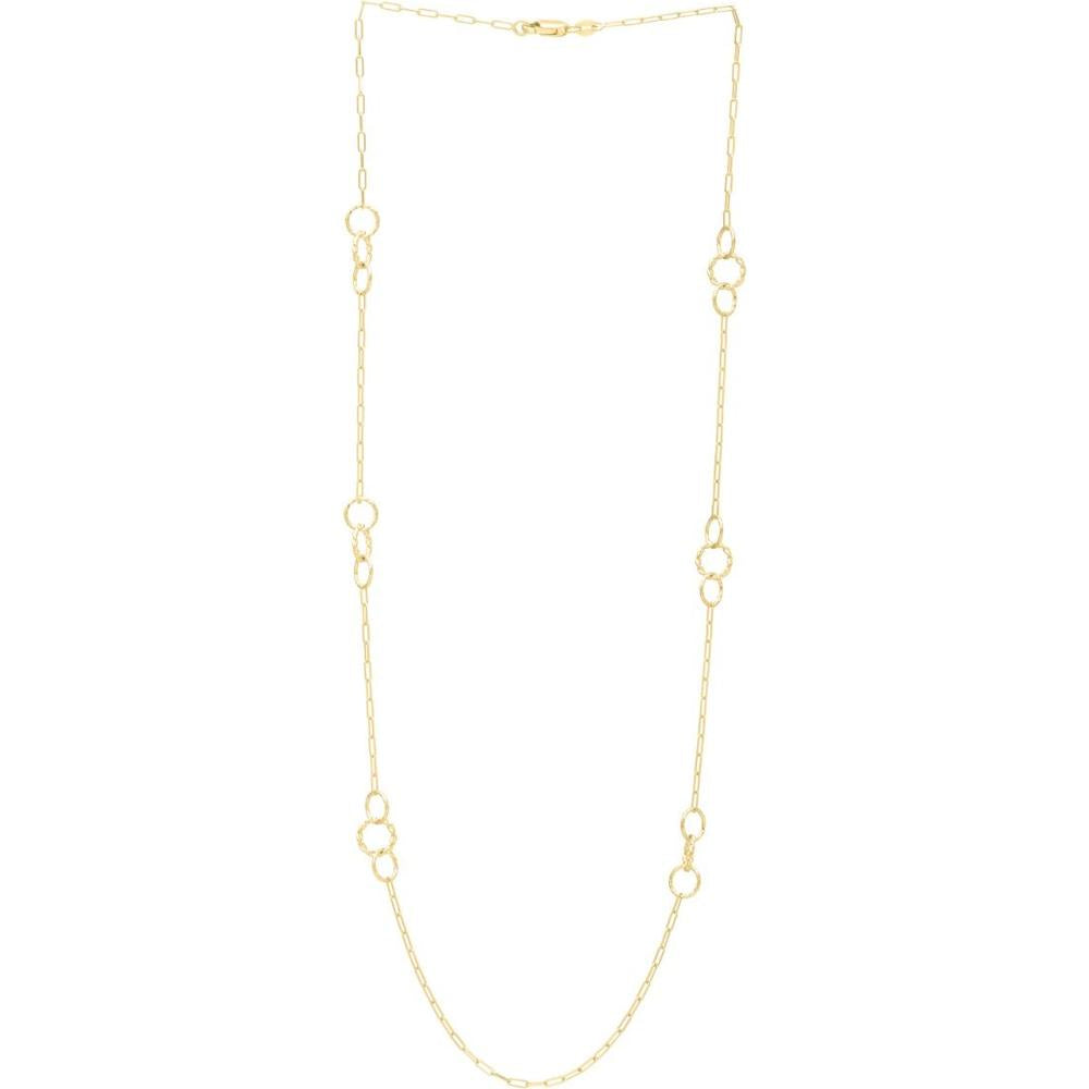 14K Yellow Gold Twisted Paperclip Necklace - 18" by Orozza Fine Jewelry