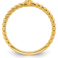 14K Yellow Gold Twisted Rope Ring with Marquise Emerald Center Gemstone by Oro Pregiato