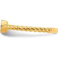 14K Yellow Gold Twisted Rope Ring with Marquise Emerald Center Gemstone by Oro Pregiato