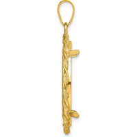 14K Yellow Gold Twisted Wire 22mm Coin Bezel Pendant for 1/4 oz. American Eagle Coin by Numis Coin Jewelry