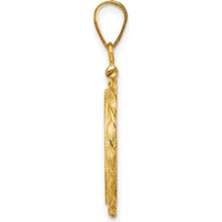 14K Yellow Gold Twisted Wire Screw-Top Coin Bezel Pendant - 31mm Length by Numis Coin Jewelry