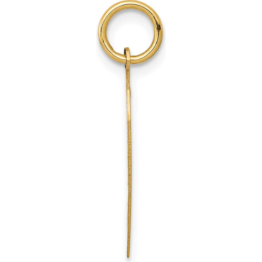 14K Yellow Gold Two-Piece "I Love You" Heart Pendant Charm by Oro Pregiato