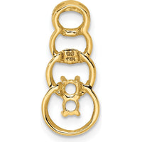 14K Yellow Gold Two-Stone Family Pendant - Customizable Gemstone Mounting by Oro Pregiato