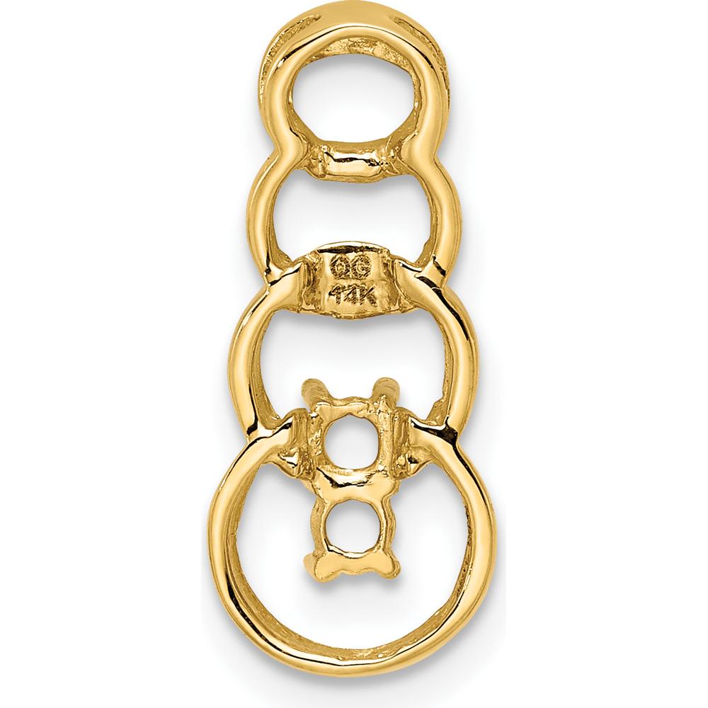 14K Yellow Gold Two-Stone Family Pendant - Customizable Gemstone Mounting by Oro Pregiato