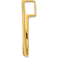 14K Yellow Gold Two-Tone Polished U-Shape Omega Slide Pendant by 0
