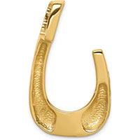 14K Yellow Gold Two-Tone Polished U-Shape Omega Slide Pendant by 0