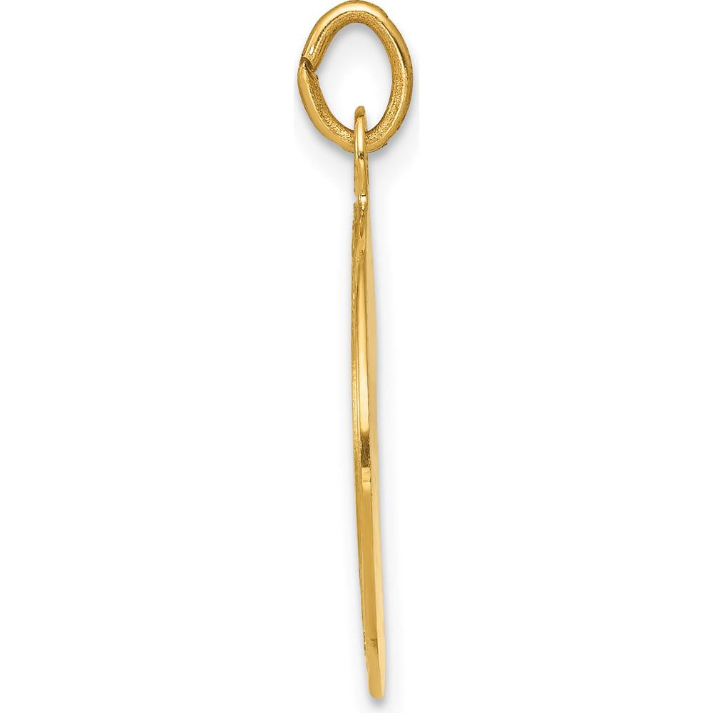 14K Yellow Gold U.S. Air Force Insignia Engravable Pendant - 17mm Diameter by Official Gold Marks