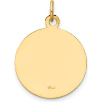 14K Yellow Gold U.S. Air Force Insignia Engravable Pendant - 17mm Diameter by Official Gold Marks