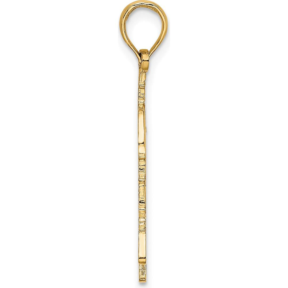 14K Yellow Gold Washington D.C. Capitol Building Charm with Textured Dome Design by Oro Pregiato