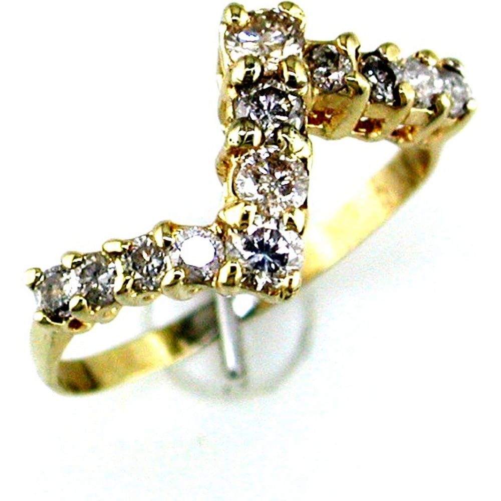 14K Yellow Gold Wedding Band with Prong-Set Round Brilliant Diamonds - 0.67 Carat Total Diamond Weight - Royal Jewelry